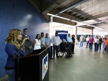 Metr� entrega obras de acessibilidade da Esta��o 114 Sul